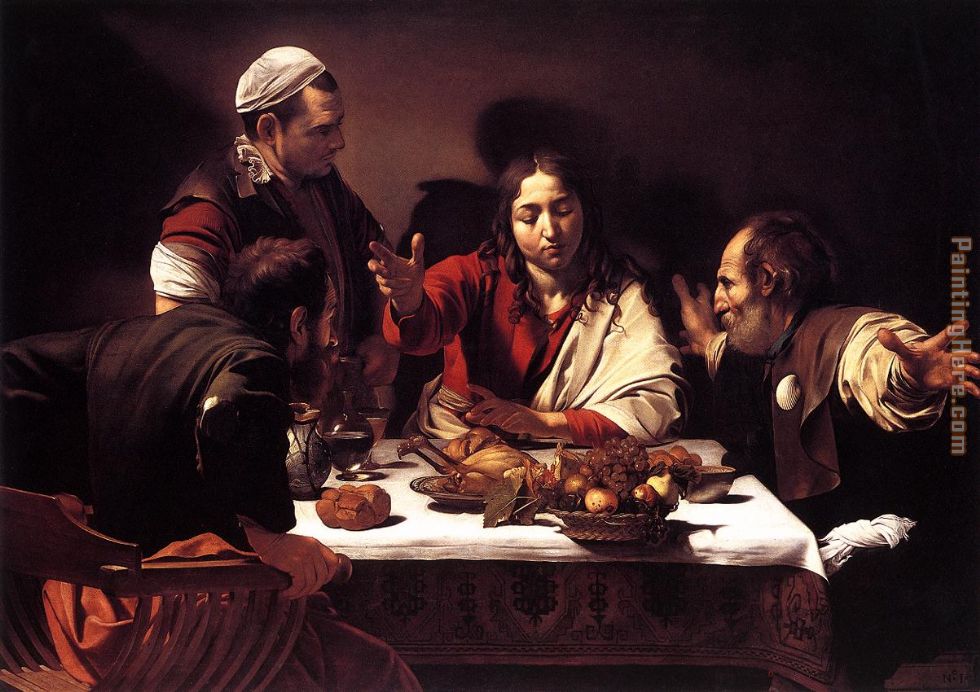 The Supper at Emmaus painting - Caravaggio The Supper at Emmaus art painting